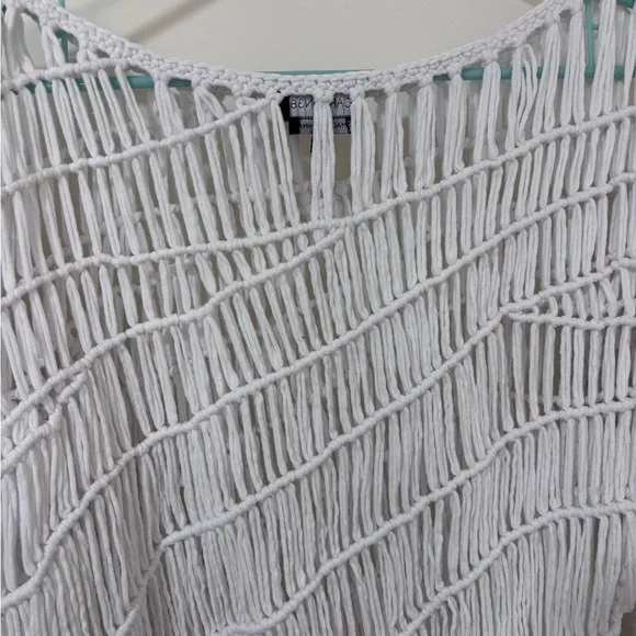 Carbon38 White Crochet off shoulder knit Sweater size M/L - Picture 12 of 14